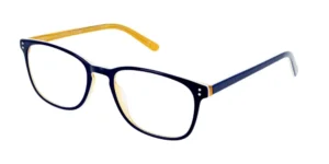 Vibrant & Chic Navy-Orange Prescription Glasses