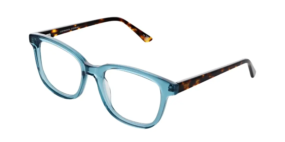Trendy & Sleek Blue Crystal & Purple Prescription Glasses