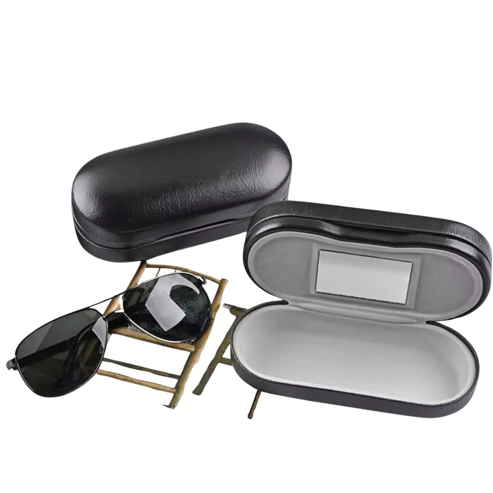 Dual Glasses Case . Glasses Case for Two Pairs of Glasses or Contact Lenses