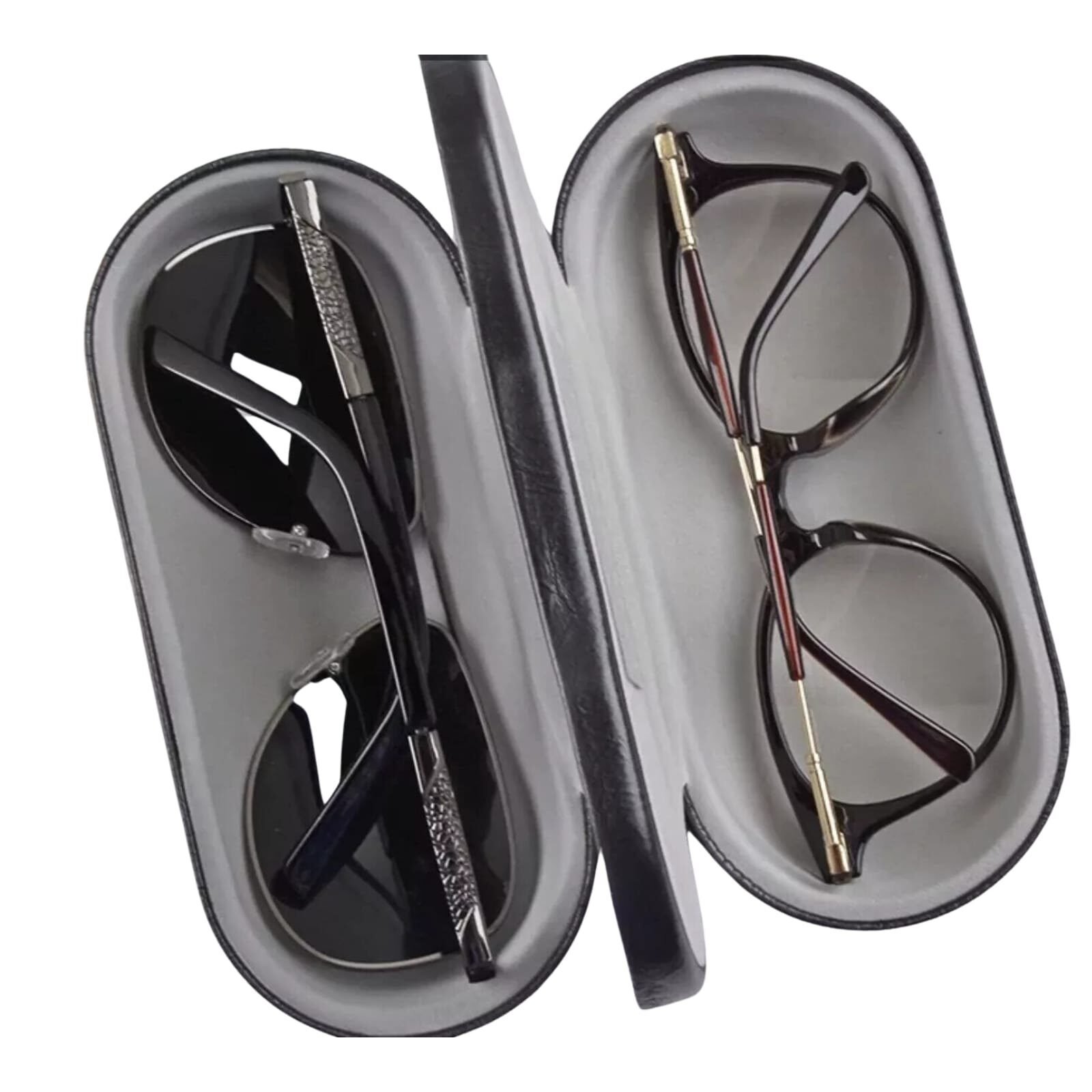 Dual Glasses Case . Glasses Case for Two Pairs of Glasses or Contact Lenses - Image 2