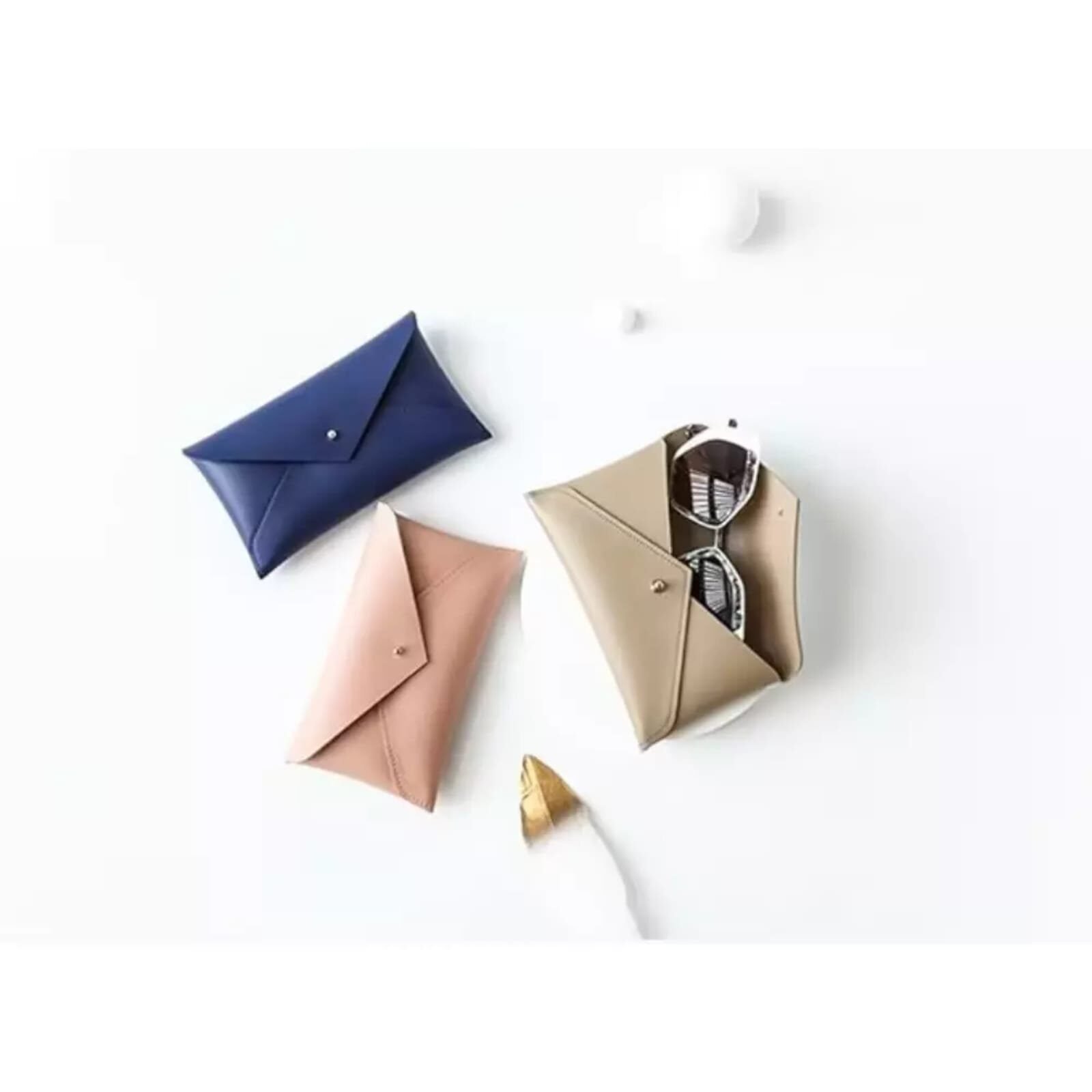 Pu Leather Sunglasses Case Soft Eyewear Protector Men Women's Portable Sunglasses