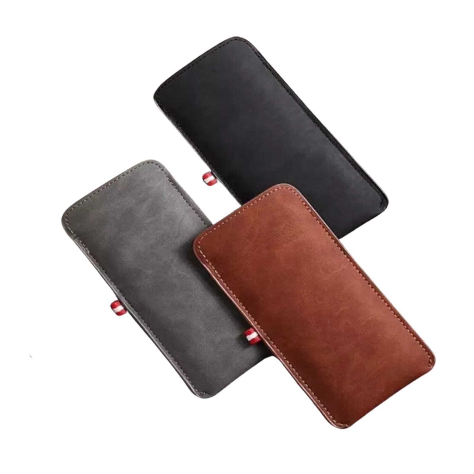 Soft Pu Leather Glasses Pouch Case Bag Sunglasses Organizer Simple Storage Bag P